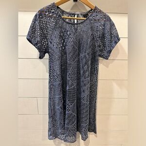 Papillon Dark Blue Crochet Dress BNWT- size Small